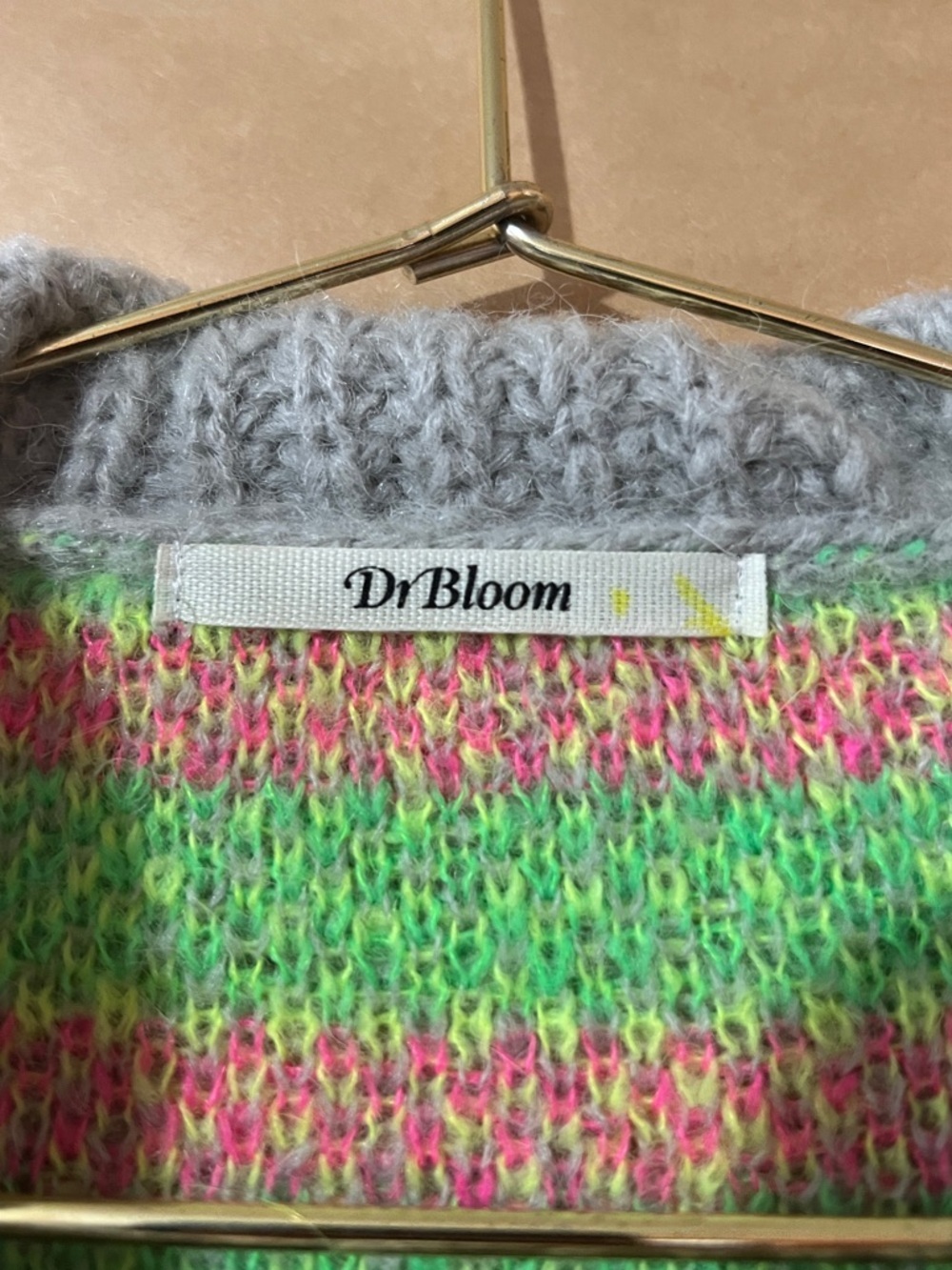 Dr Bloom | Voltereta Sweater Floral Jacquard Button Neck Alpaca Blend Size S/M - Picture 3 of 13